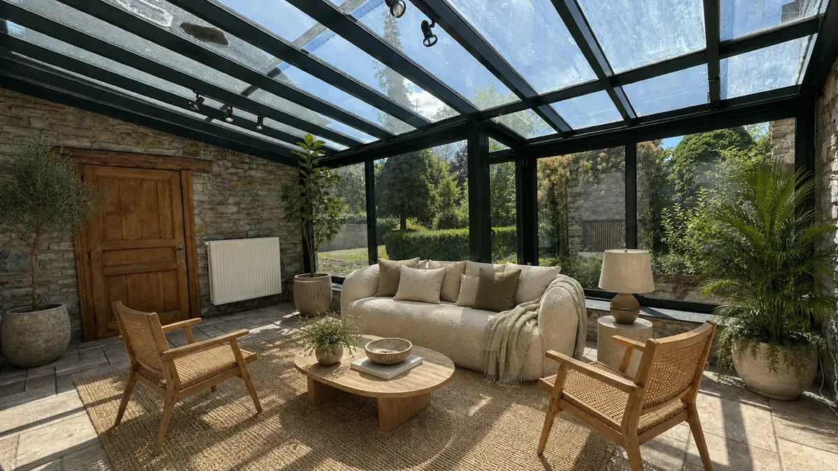 Inspiration de salon-jardin dans la véranda de la maison de Pierre